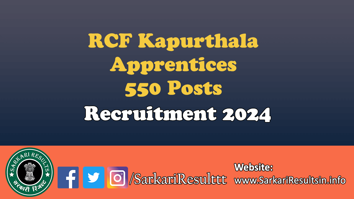 RCF Kapurthala Apprentices Recruitment 2024