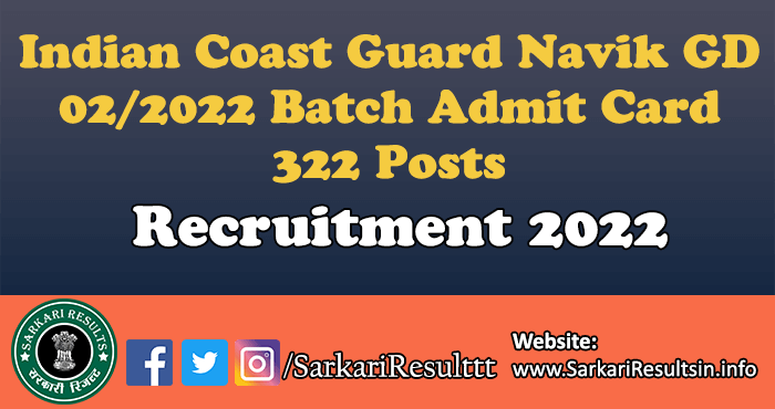 Indian Coast Guard Navik GD Stage II Result 2022