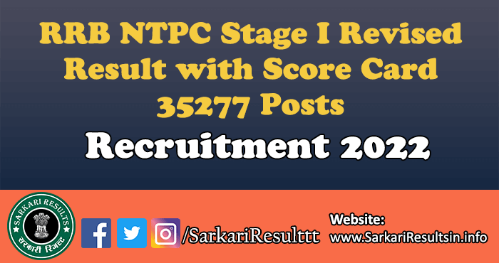RRB NTPC Stage II Result 2022