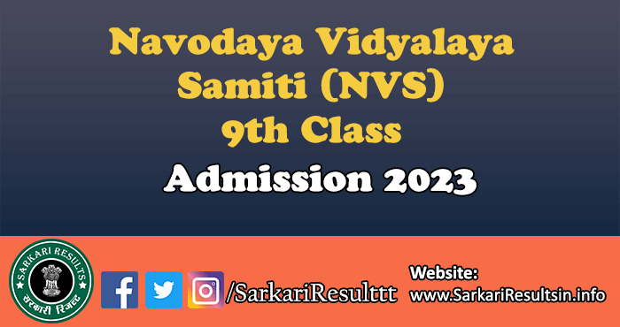 NVS 9th Class Result 2024