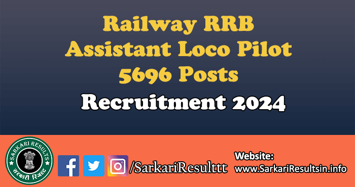 Railway RRB Assistant Loco Pilot Recruitment 2024