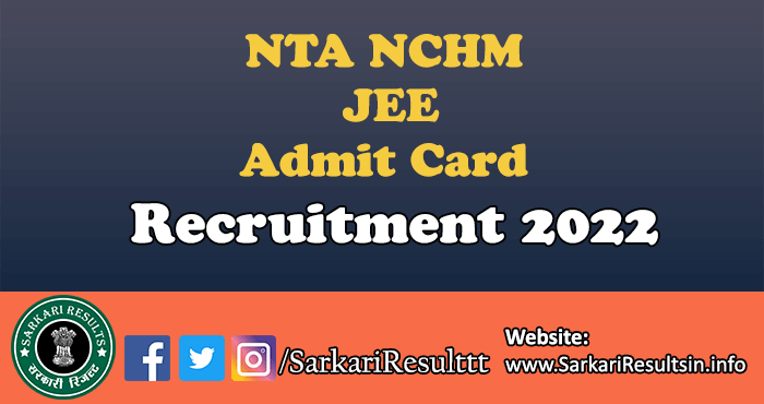 NTA NCHM JEE Result 2023