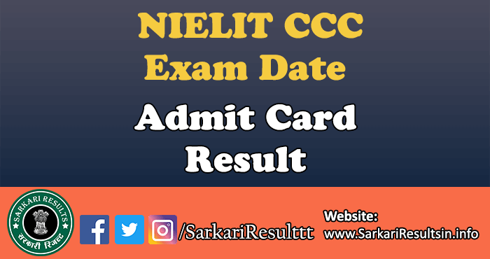 NIELIT CCC Exam Admit Card Result 2024