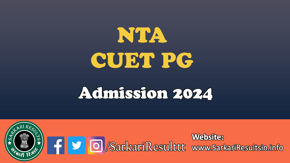 NTA CUET PG Admission Test 2024