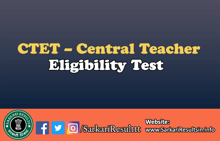 CTET Central Teacher Eligibility Test