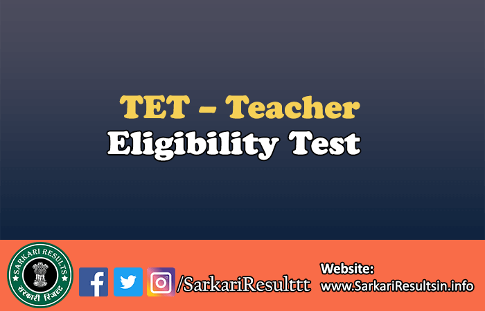 TET - Teacher Eligibility Test