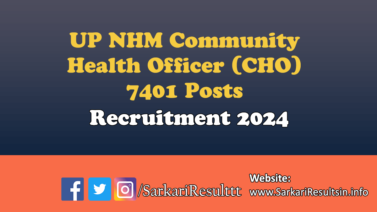 UP NHM CHO Recruitment 2024