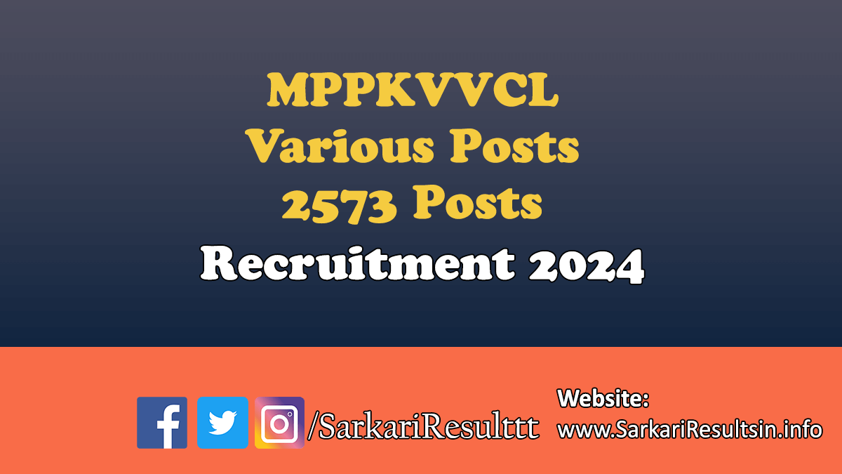 MPPKVVCL Various Posts Recruitment 2024