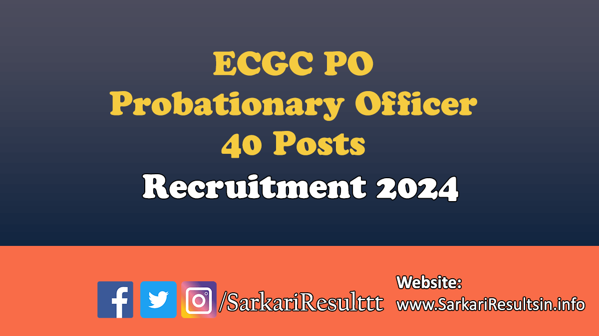 ECGC PO Recruitment 2024