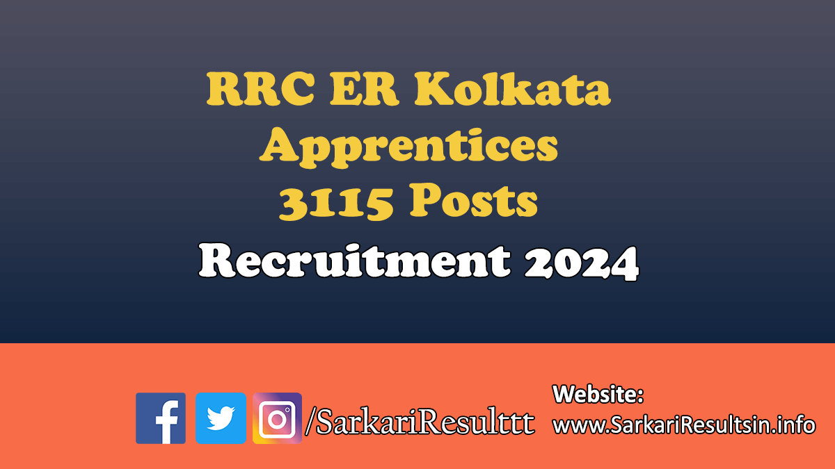 RRC ER Kolkata Apprentices Recruitment 2024