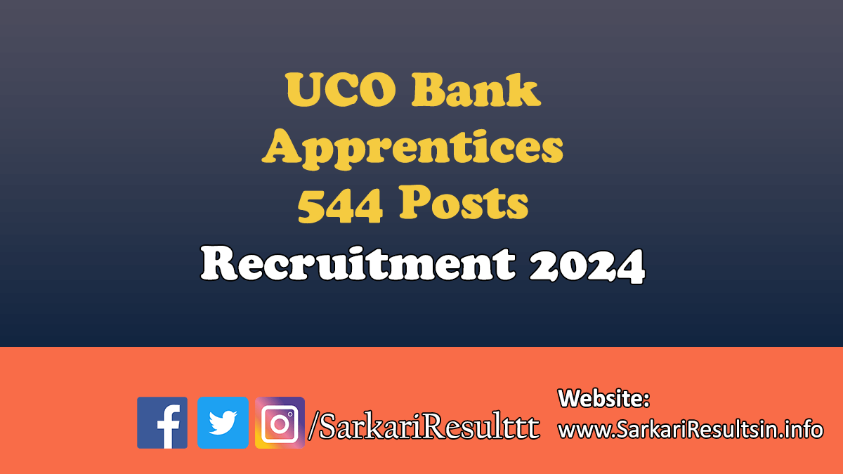 UCO Bank Apprentices Recruitment 2024