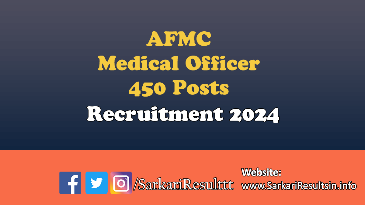 AFMC Medical Officer Recruitment 2024