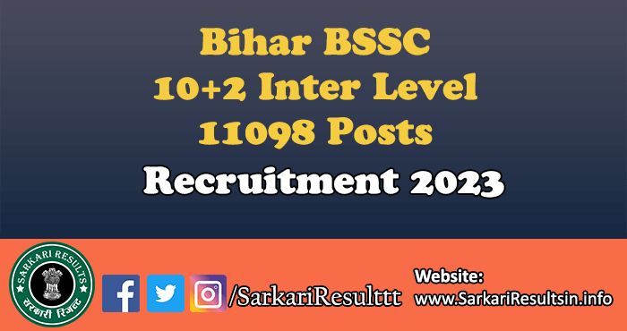 BSSC 10+2 Inter Level Recruitment 2023