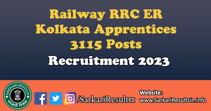 RRC ER Kolkata Apprentices Recruitment 2023