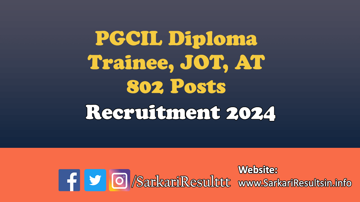 PGCIL Diploma Trainee Recruitment 2024