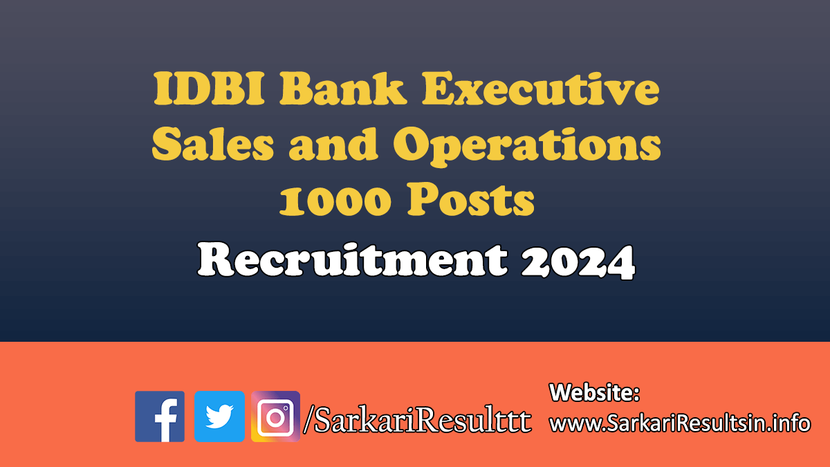 IDBI Bank ESO Recruitment 2024