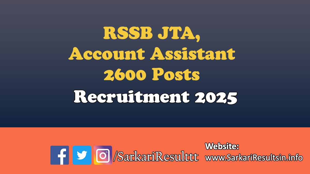 RSSB JTA, Account Assistant Recruitment 2025