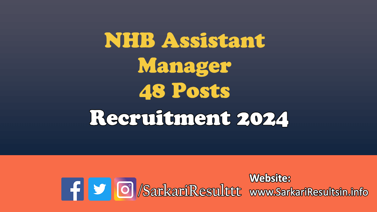 NHB Assistant Manager Recruitment 2024