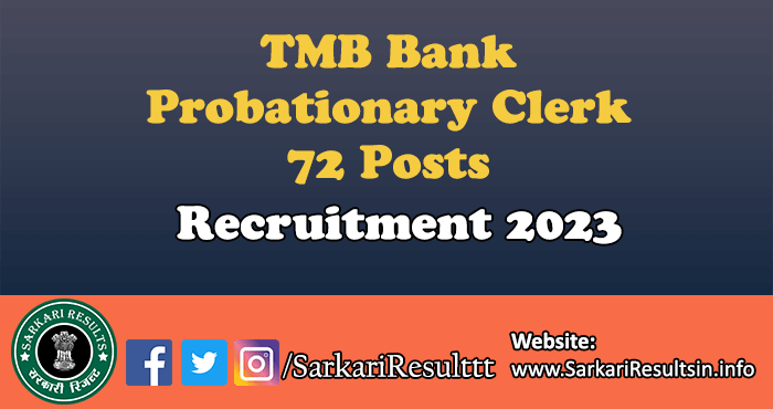 TMB Bank Probationary Clerk Recruitment 2023