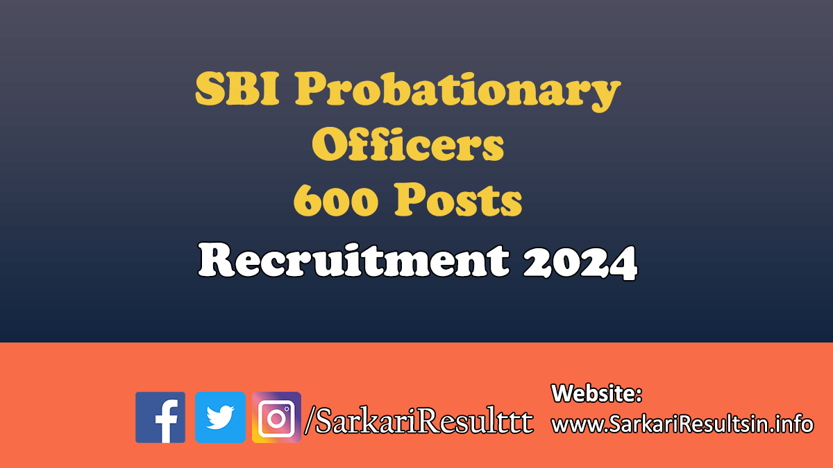 SBI PO Recruitment 2024